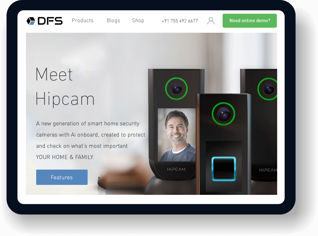 DFS Services case study ipad landscape