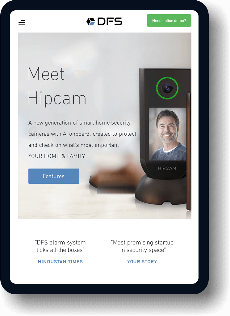 DFS Services case study ipad potrait